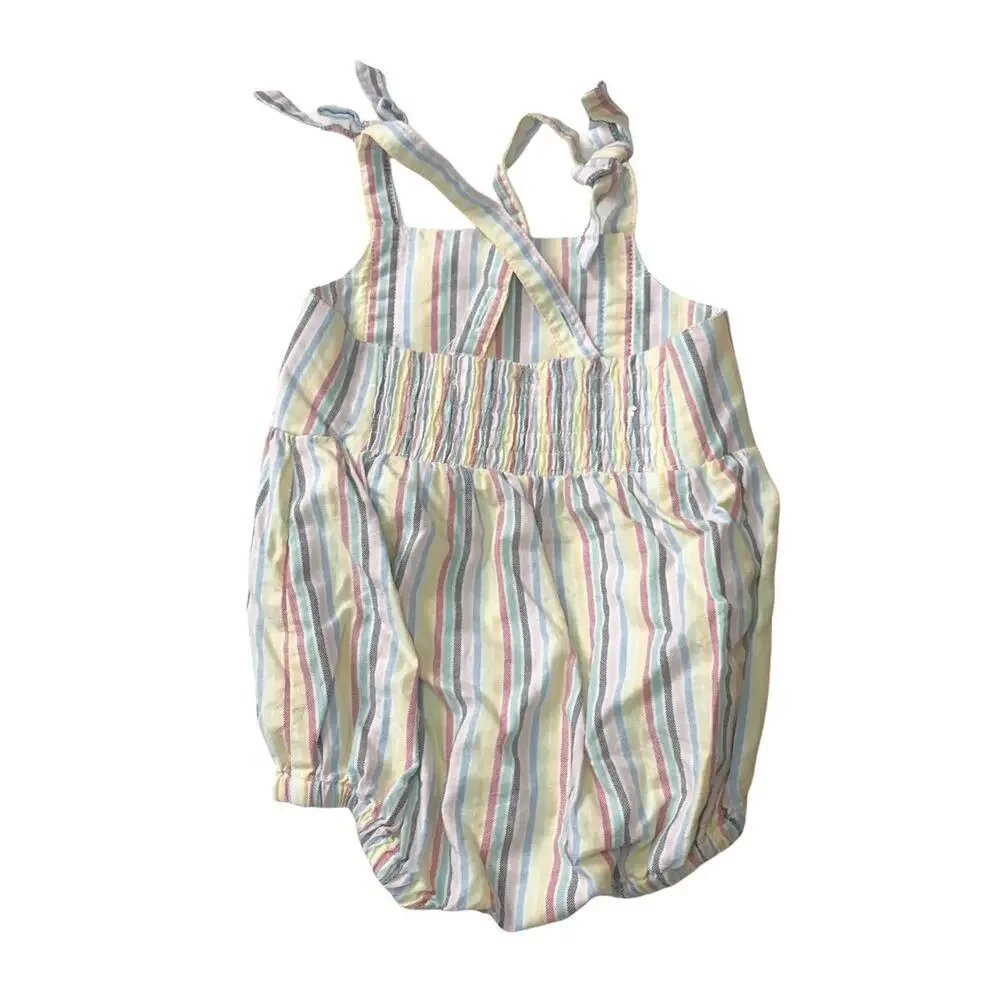 Hanna Andersson 100% Cotton Striped Romper 60